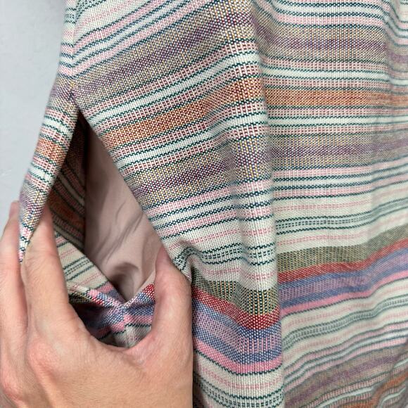 Corey Lynn Calter | Dion Yarn Dyed Off the Shoulder Stripe A-line Dress Pockets - Picture 8 of 12